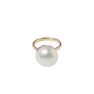 14k Monaco Ring White Pearl