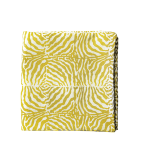Zebra Yellow Tablecloth in Linen