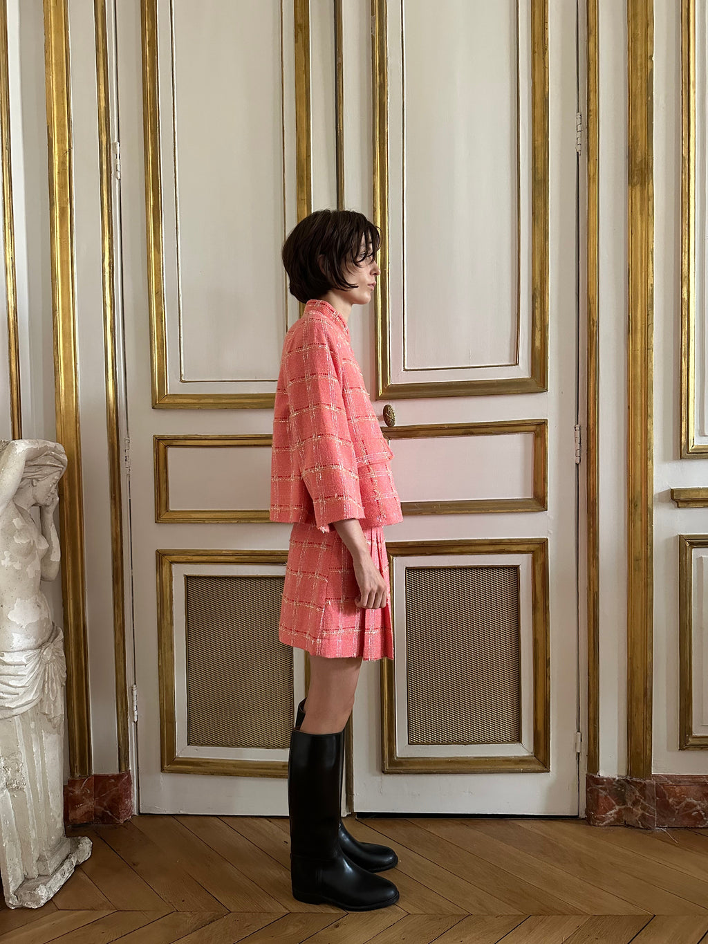 Emma Jacket in Carré Saumon