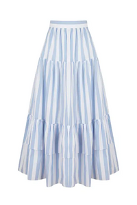 Aurelie Set in Blue & White Stripes
