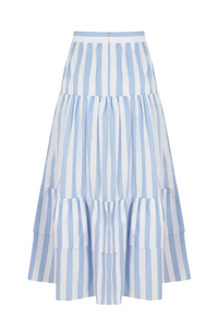 Aurelie Set in Blue & White Stripes