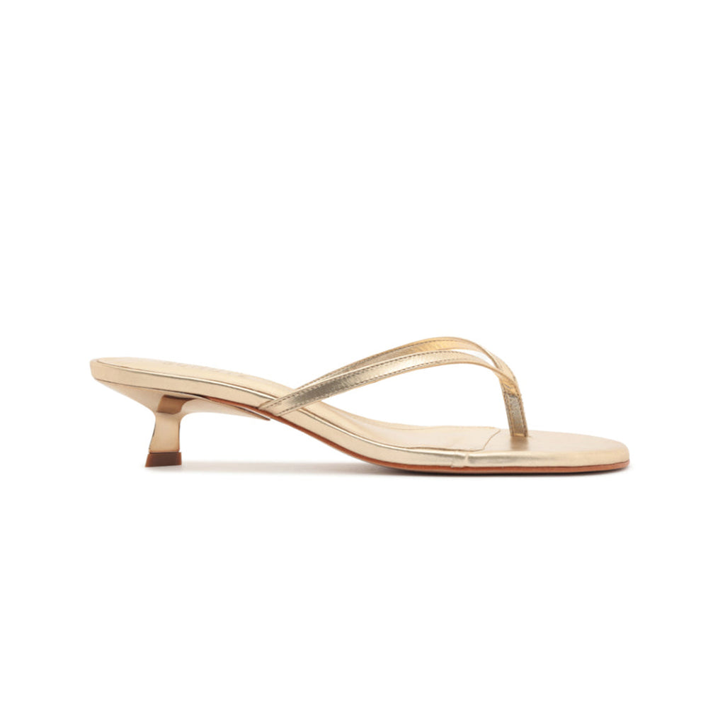 Carolyn Metallic Sandal in Platinum