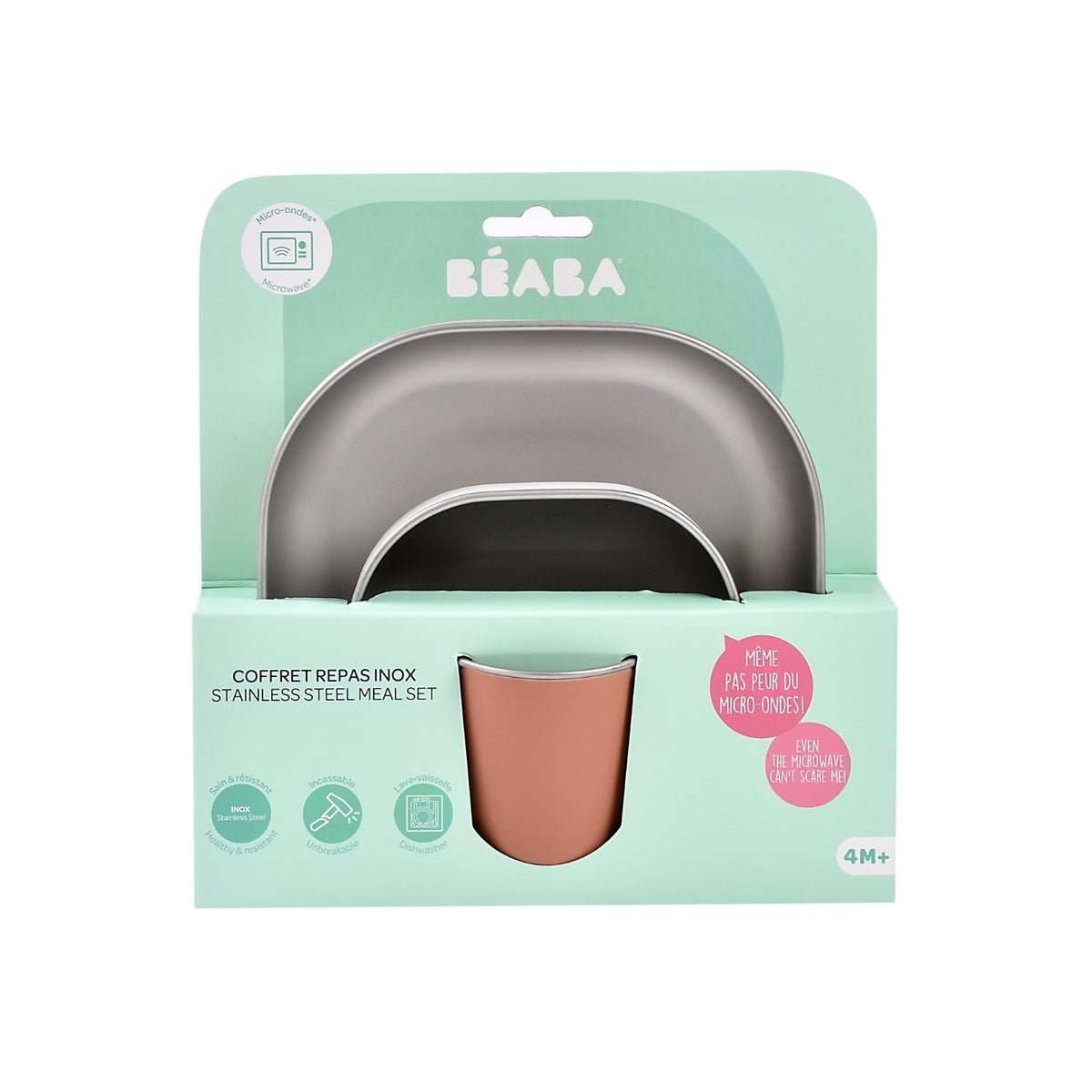 Stainless Steel Meal Set in Terracotta