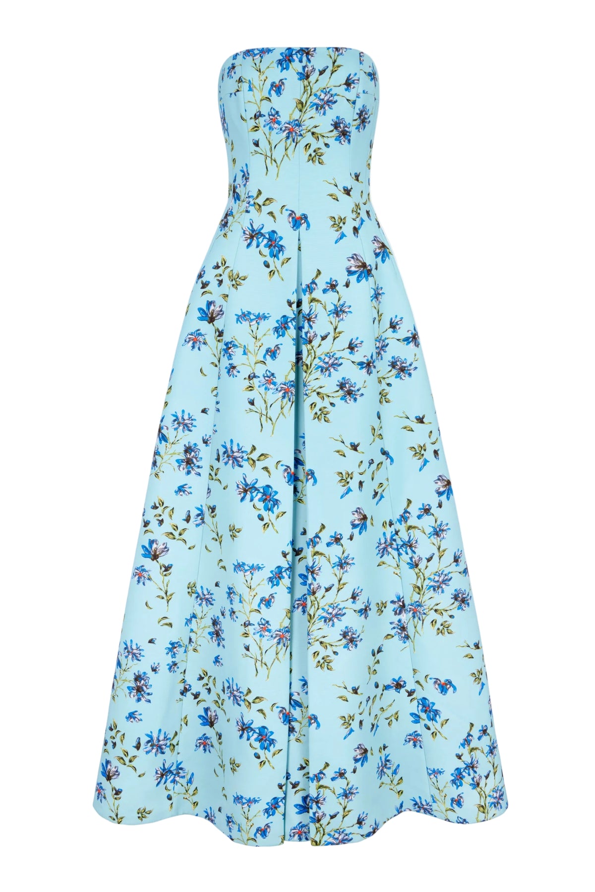 Ragna Dress in Blue Magnolia Taffeta Faille