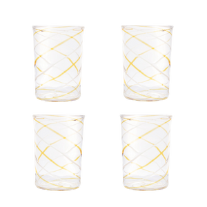 Amber Swirl Tumbler, Set of Four