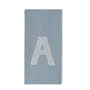 Monogram Twig Hand Towel in Sky Blue