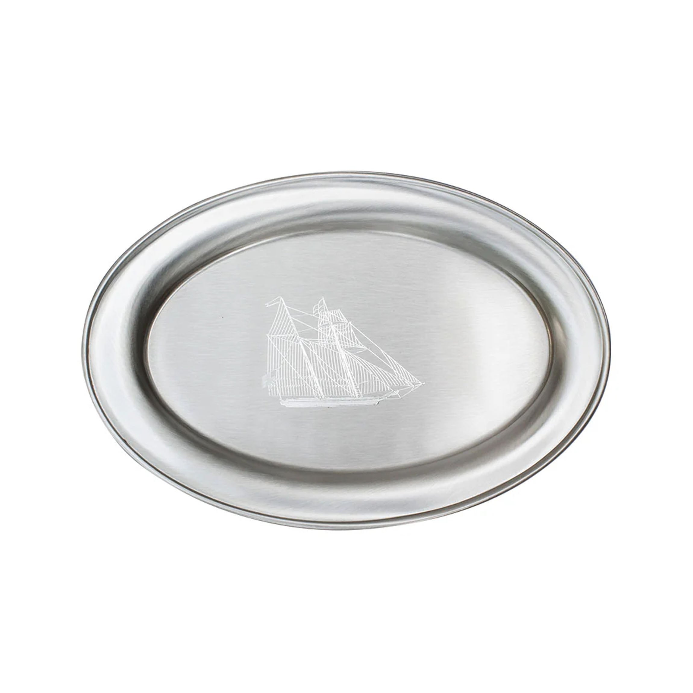 9" Oval Tray in Satin Finish