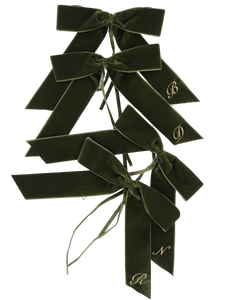Personalized Velvet Place Bows, Set of 100