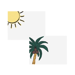 Tropical Place Cards, Set of 24
