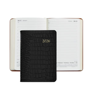 2026 Embossed Crocodile Leather Daily Journal