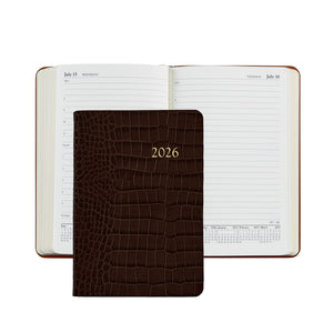 2026 Embossed Crocodile Leather Daily Journal