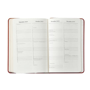 2026 Daily Journal in Blue Pebble Grain Leather