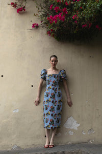 Rose Dress in Blue