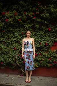 Delicias Corset Top in Blue