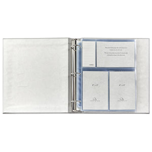 Large 3-Ring Clear Pocket Album in Wine Pebble Grain Leather