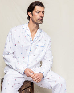 Men’s Twill Pajama Set in Bateau