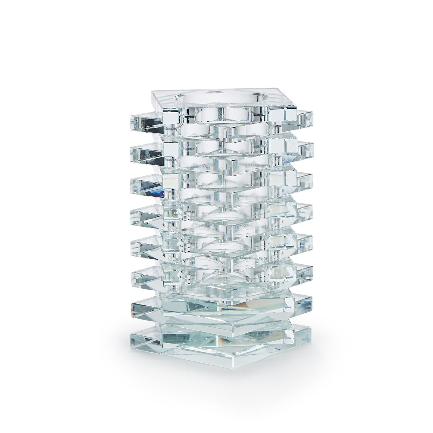 Crystal Pillar Candle Holder