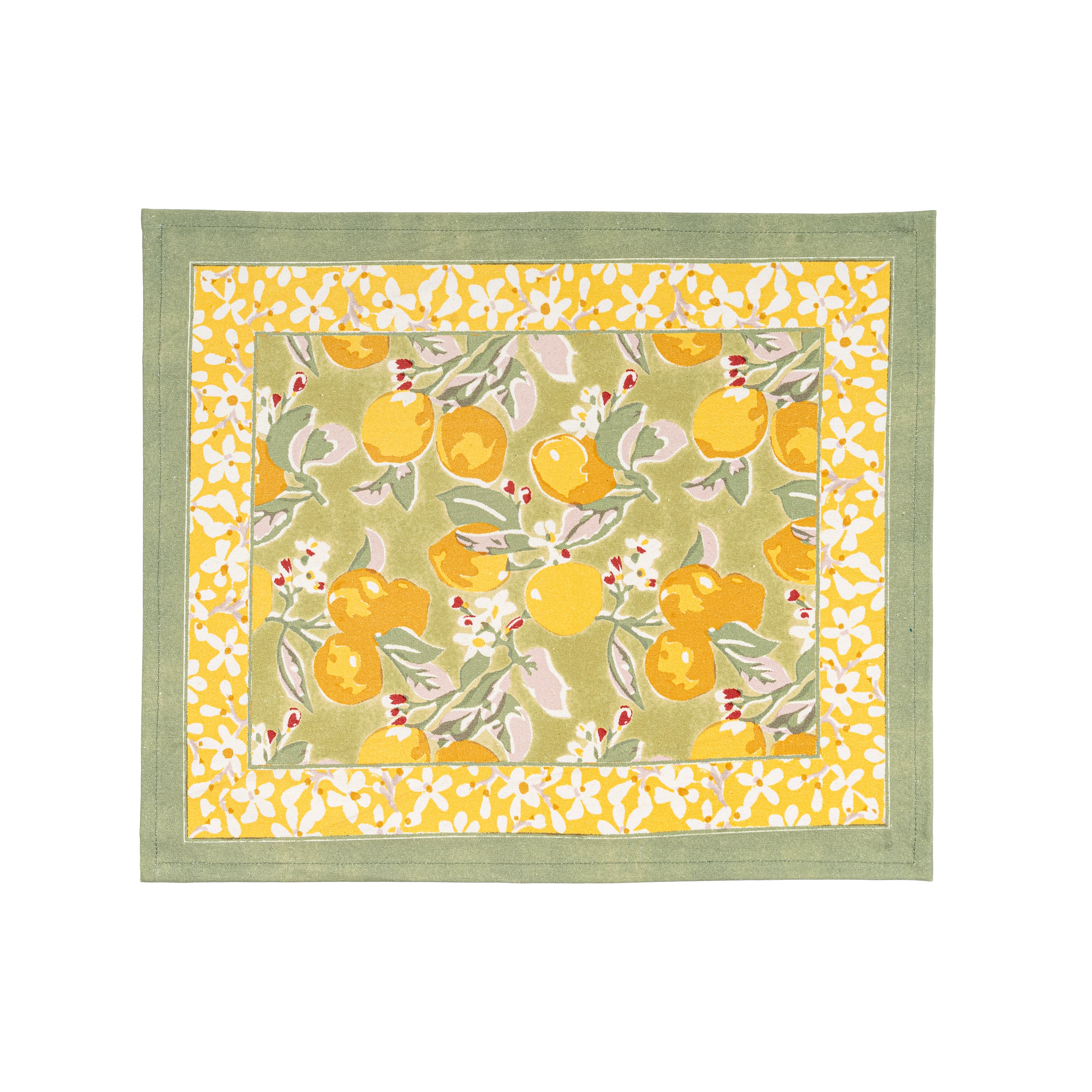 Citron Mats in Vert & Yellow, Set of 6