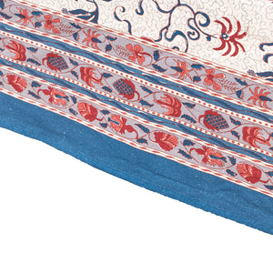 Fleur Des Indes Tablecloth in Blue & Red