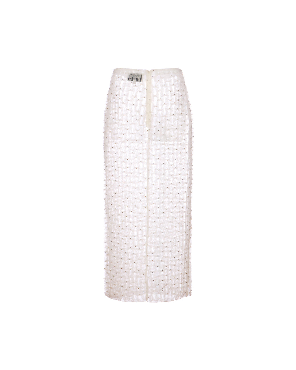 Lili Skirt in White Smocked Tulle