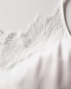 Women’s Silk Lace Cami Short Set in White