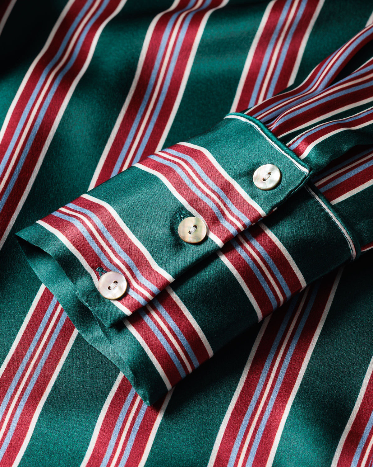 Women’s Silk Nightshirt in Lancaster Stripe