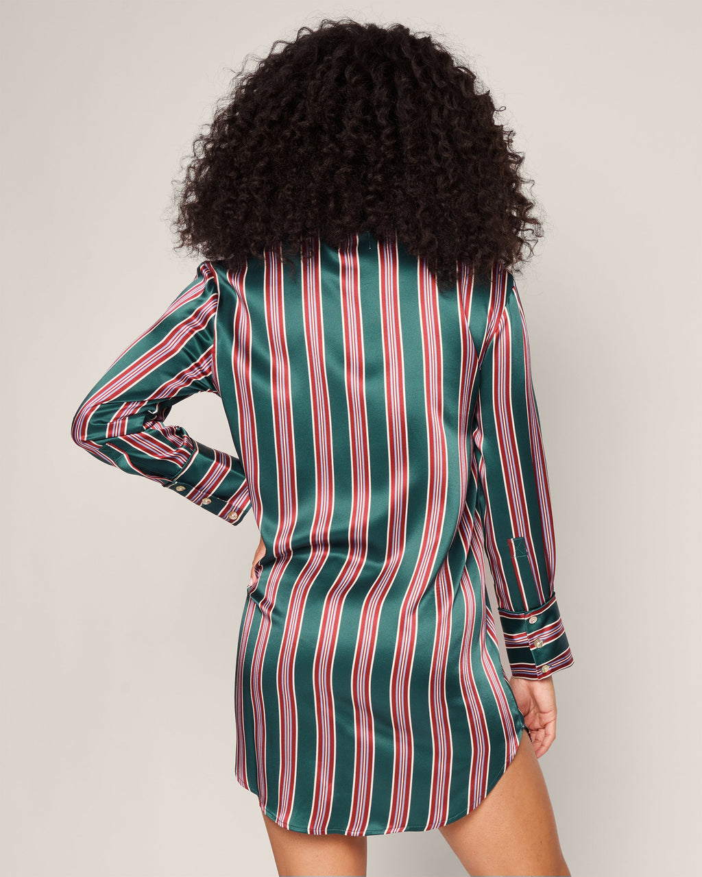 Women’s Silk Nightshirt in Lancaster Stripe