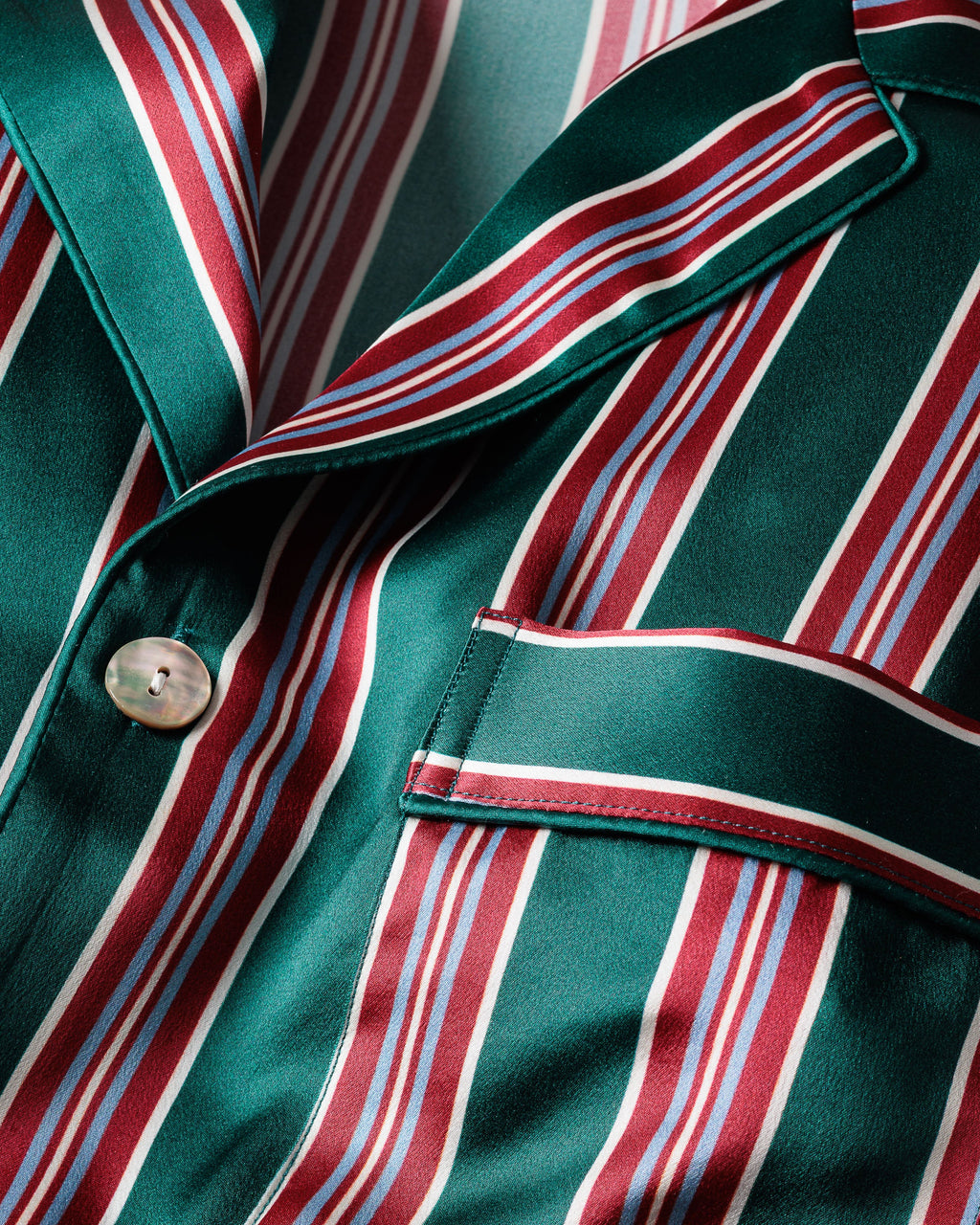 Women’s Silk Pajama Set in Lancaster Stripe