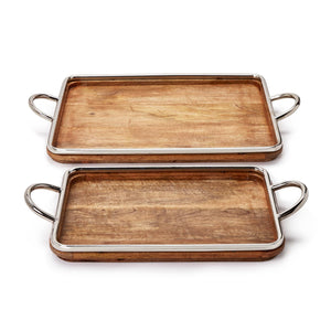 Decorative Serving Tray, Set of 2