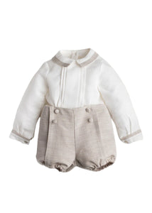Beige Linen Celebration Set (12mths-3yrs) Sets  from Pepa London