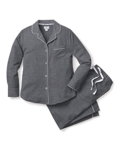 Women’s Flannel Pajama Set in Grey