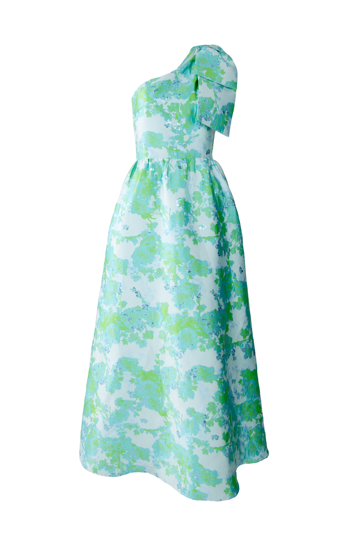 Caroline Gown Green Abstract Brocade
