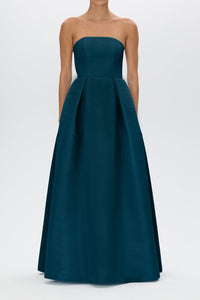 Alice Silk Faille Full Gown with Bow Belt