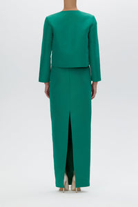 Emilie Silk Faille Bow Jacket