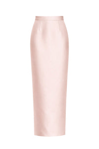 Silk and Wool Column Skirt