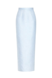 Silk and Wool Column Skirt