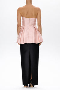 Silk and Wool Column Skirt