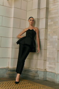 Silk and Wool Cigarette Pants