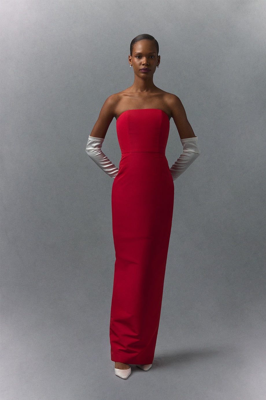Elizabeth Silk Faille Column Gown