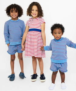 Allegra Dress in Paprika Stripe