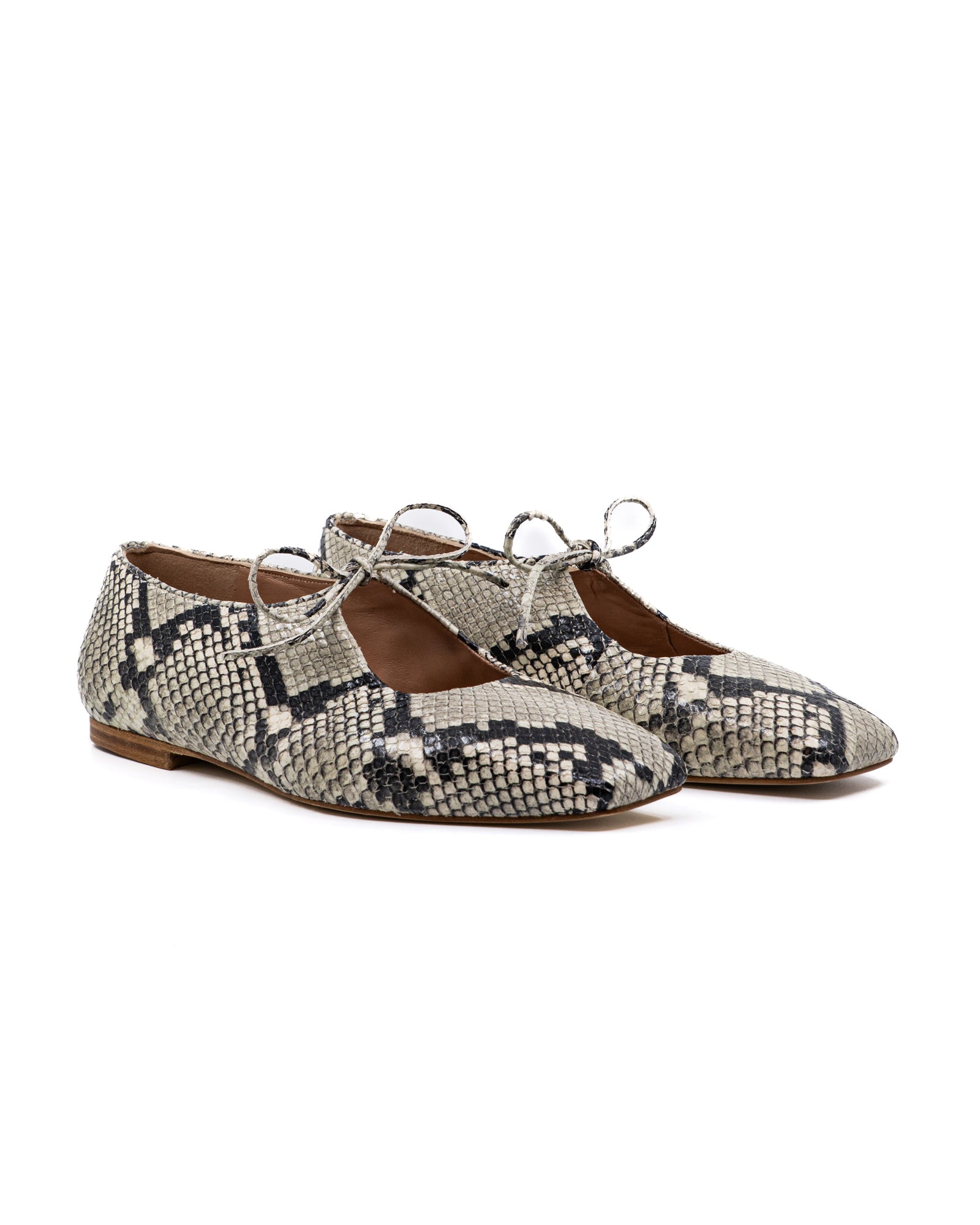 Amelia Faux Python Ballerina in Grey