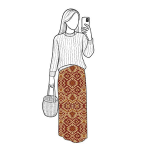 Annabelle Pareo in Red Ikat