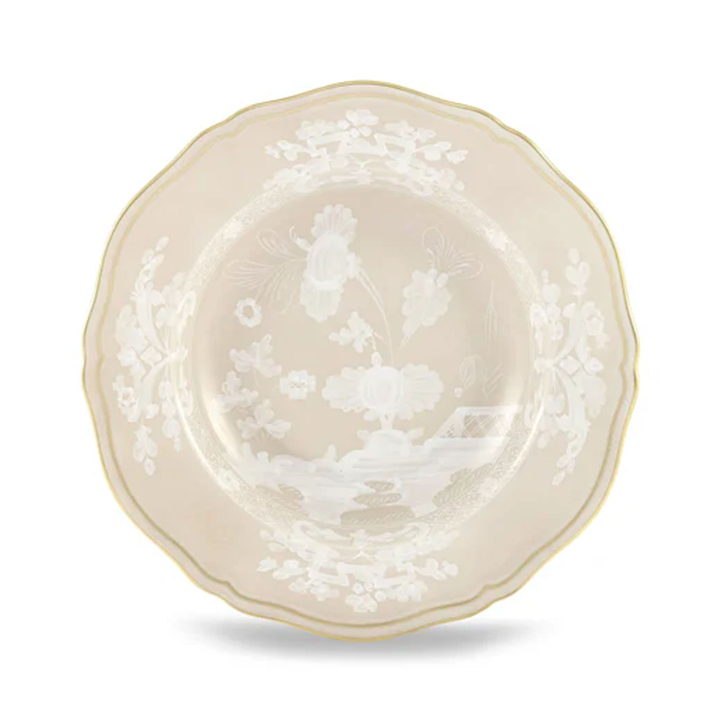 Oriente Italiano Antico Doccia Soup Plate in Meringa