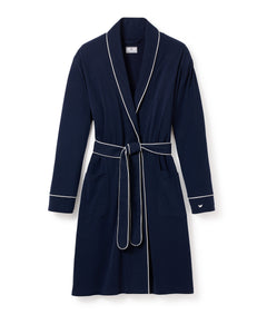 Women’s Pima Maternity Robe in Navy