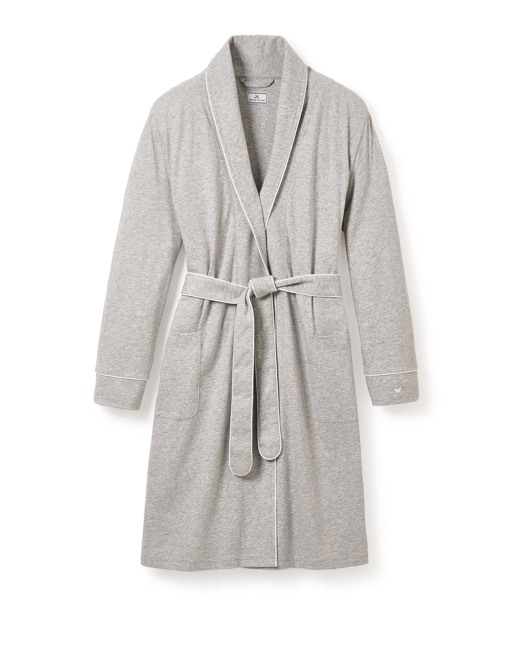 Women’s Pima Maternity Robe in Light Heather Grey