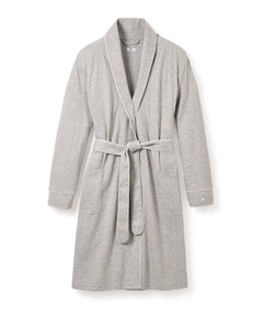 Women’s Pima Maternity Robe in Light Heather Grey