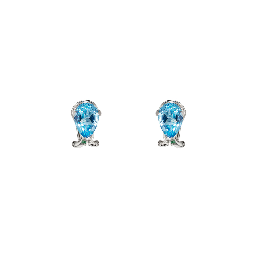 Aqua Pearl Tassel Earrings