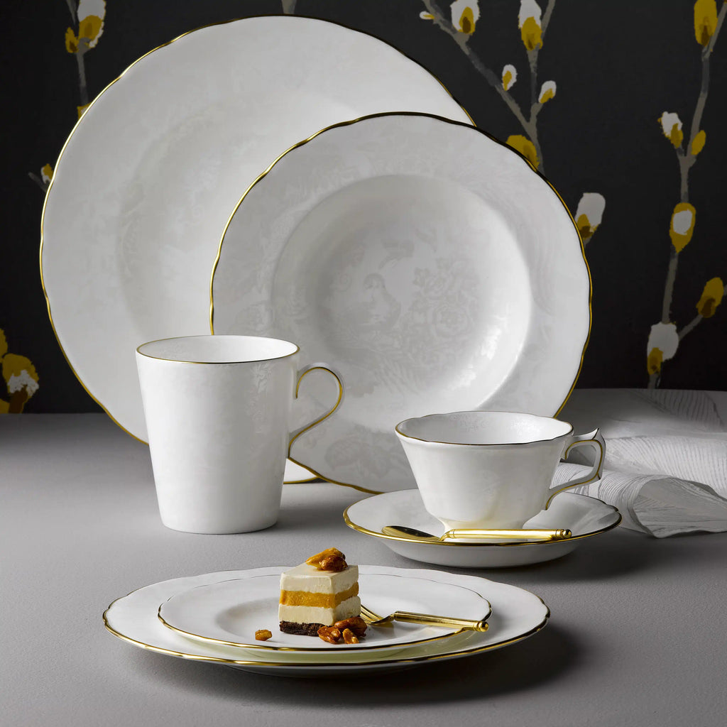 Aves Pearl Tea Cup & Saucer