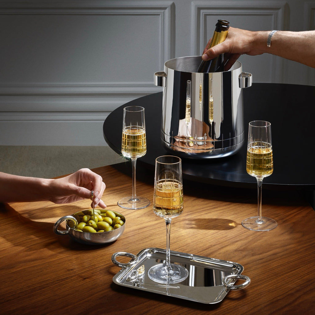 Vertigo Silver-plated Small Tray with Handles
