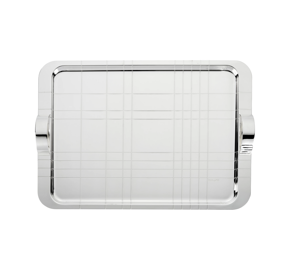 Graphik Silver-plated Large Tray with Handles